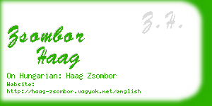 zsombor haag business card